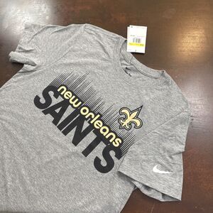New Orleans Saints NWT Nike Tee Gray Short Sleeve Shirt Sportswear Fan Apparel